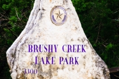 Brushy Creek Lake Park Sign