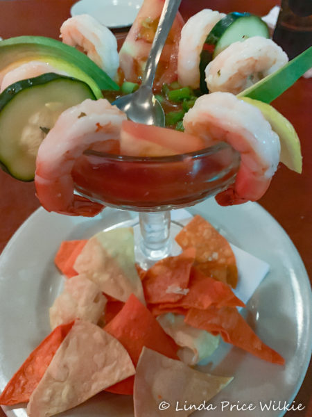 A photo of Rosario's take on traditional shrimp cocktail - so good!
