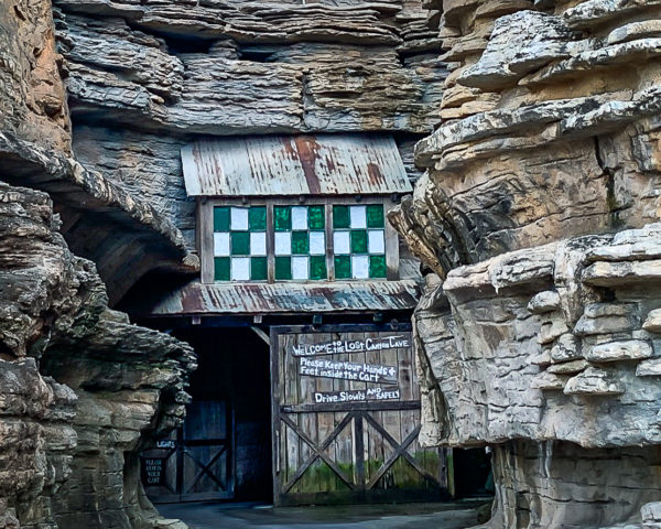 A close-up photo of the entrance to the Lost Canyon Cave.